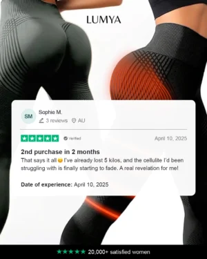 Lumya static Facebook ad showing leggings with the anti-cellulite didnt exist hook